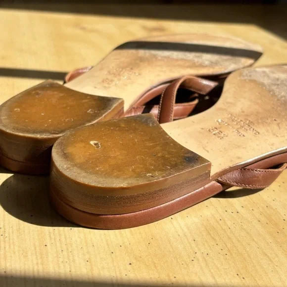 Valentino Garavani Red Coral Embellished Leather Sandals - Size 36.5/US Size 6.5 - Picture 9 of 10